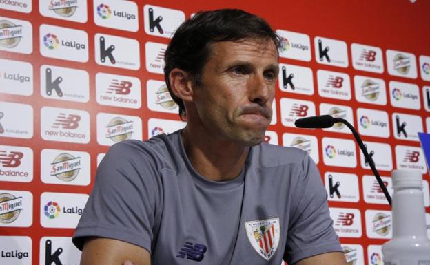 Ziganda, durante la rueda prensa.
