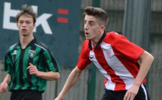 Ander Durán, durante su etapa en Lezama./E. C.