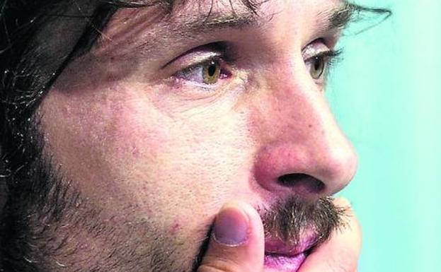 Raül López durante su presencia ayer ante los informadores.