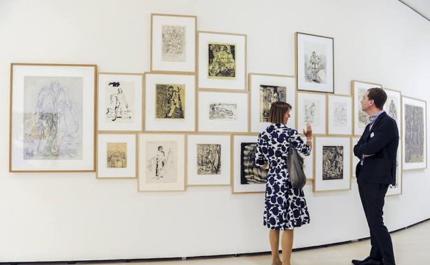 Algunos de los cuadros que componen la muestra del Guggenheim.