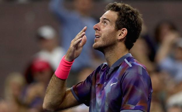 Juan Martín del Potro celebra su victoria.