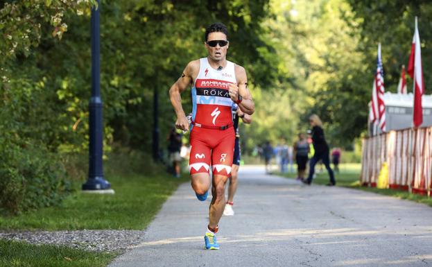 Javier Gómez Noya, durante su participación en el triatlón de Des Moines (EE UU).