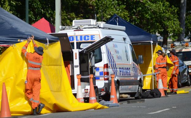 Cordón policial en la ciudad de Cairns./AFP
