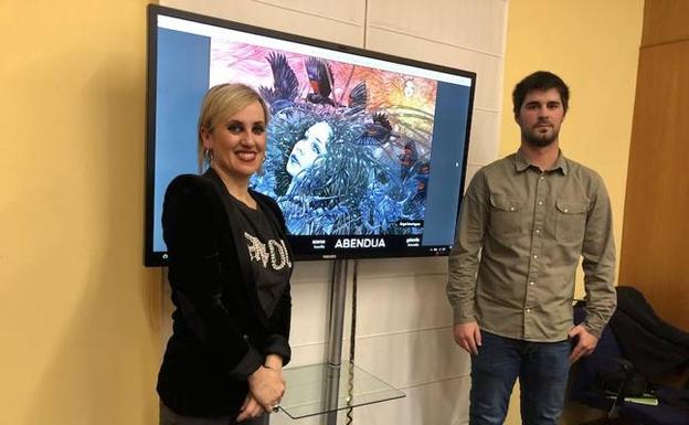 Los ediles de Cultura y Euskera, ayer en la presentación. / A. A.