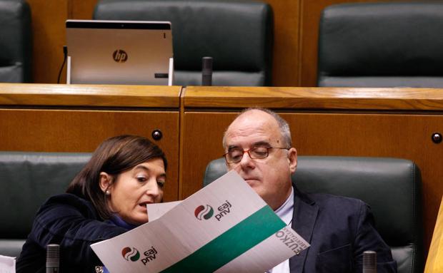 Egibar durante el pleno de hoy./BLANCA CASTILLO