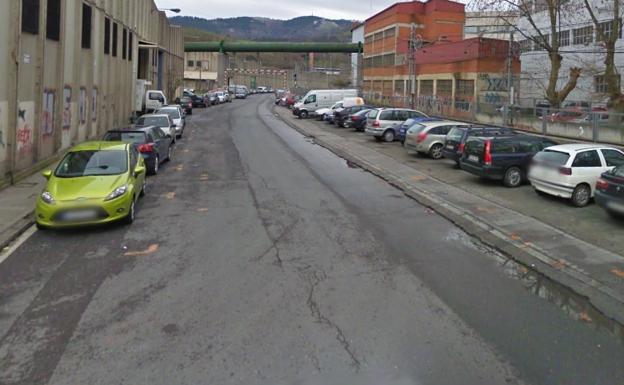 El lugar del atropello, en la calle Tellería, en Bolueta./