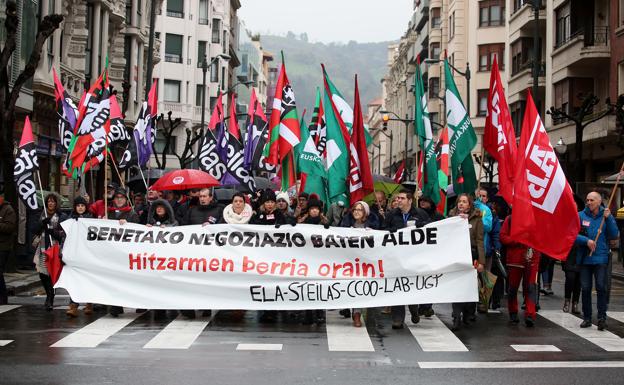 Imagen de la manifestación de Bilbao. /JORDI ALEMANY