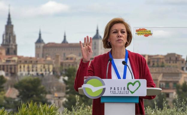 Cospedal, durante el acto del PP en Toledo. /EFE