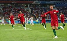 Cristiano celebra el gol del empate final./Reuters