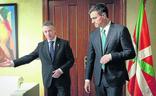 Iñigo Urkullu recibió al actual presidente del Gobierno, Pedro Sánchez, en Lehendakaritza en julio de 2015./Iosu Onandia