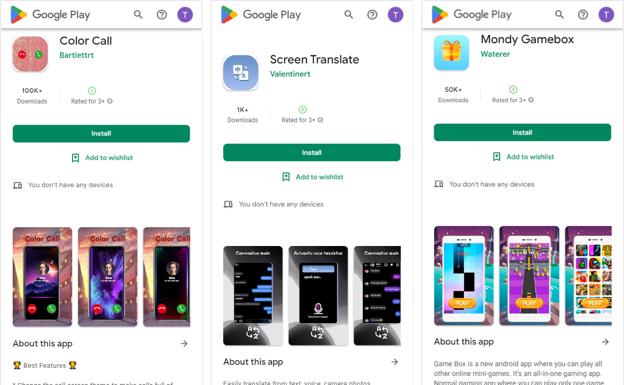 . zainfekowane aplikacje