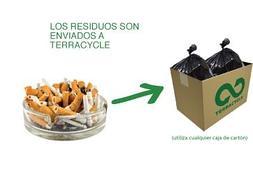 Los usuarios han de recopilar las colillas en bolsas herméticas y solicitar su recogida a TerraCycle/