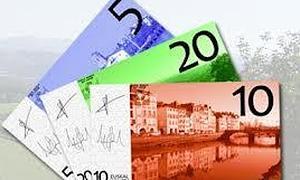 Los billetes de 'eusko' tienen motivos paisajísticos y culturales./
