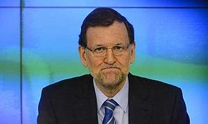 Mariano Rajoy, durante su comparecencia ante los medios de comunicación en la sede del PP, en Génova. /Afp/