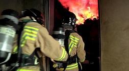 Los bomberos han realizado un simulacro con el traje. / Tecnalia/
