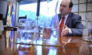 Andoni Ortuzar, en Sabin Etxea./ Ignacio Pérez/