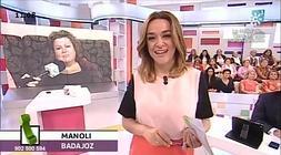 La presentadora Toñi Moreno, ayer, en el programa 'Entre todos' de TVE. /Tve/