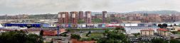 OPERACIÓN URBANÍSTICA. Vista aérea de Barakaldo con Megapark en primer término. / NOELIA MARTÍNEZ/