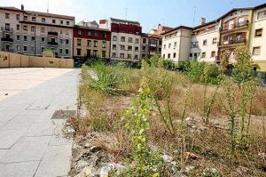 Donde se levantaban las escuelas crece ahora la vegetación . ::
P. U./
