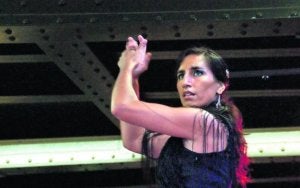 La bailaora ermuarra Lidia de Lozano en una actuación anterior. ::
E. C./