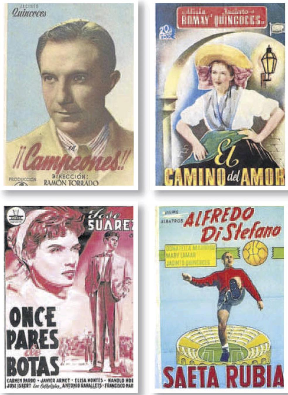 Carteles de cine de la época con Quincoces como protagonista de algunos de ellos. 