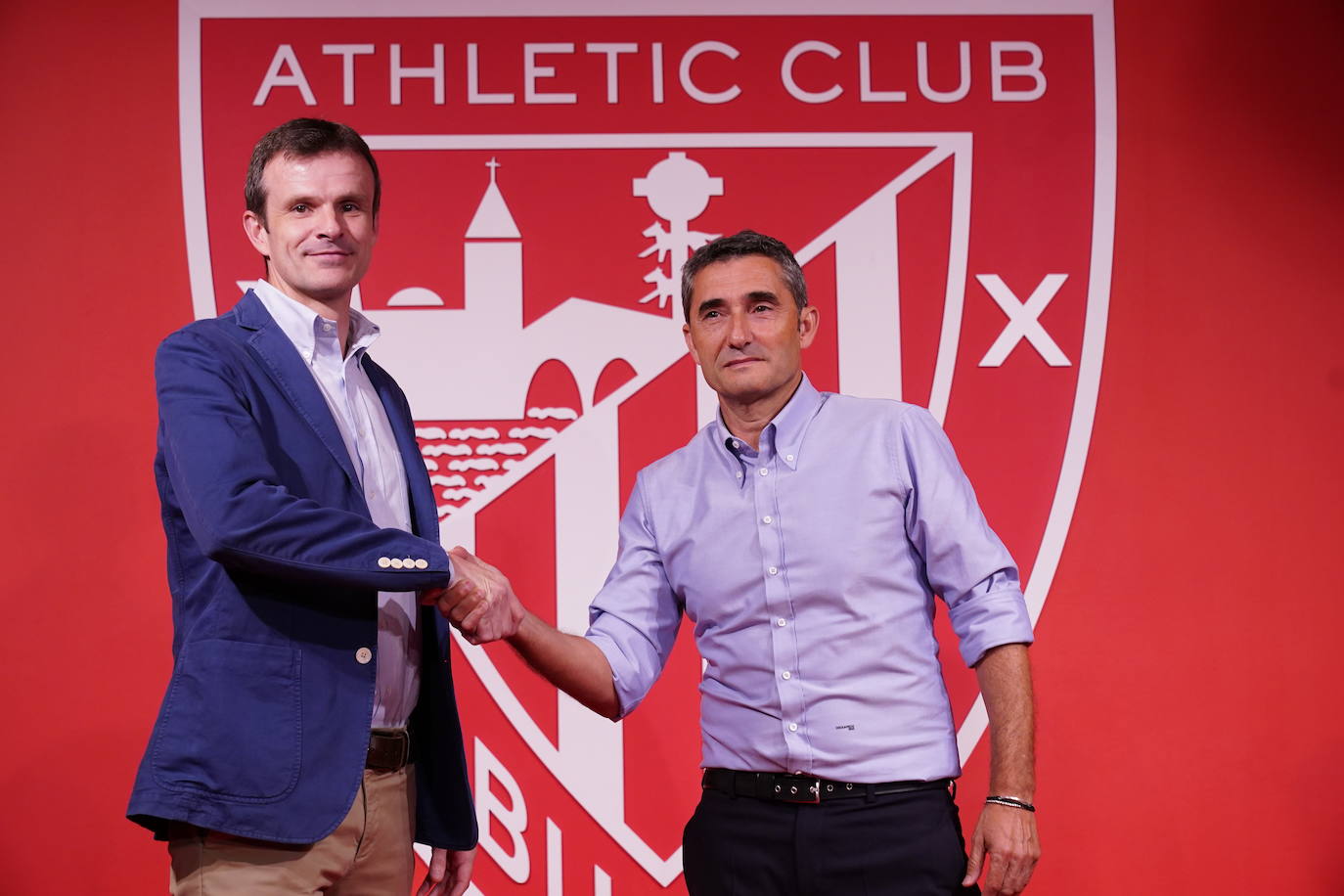 Las imágenes de la presentación de Valverde como entrenador del Athletic
