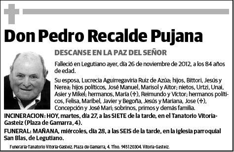 RECALDE PUJANA,PEDRO
