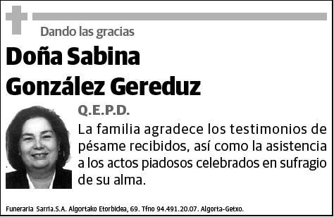 GONZALEZ GEREDUZ,SABINA