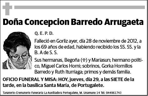 BARREDO ARRUGAETA,CONCEPCION