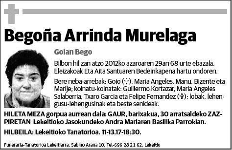 ARRINDA MURELAGA,BEGOÑA