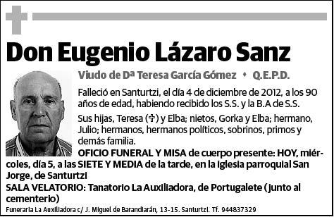 LAZARO SANZ,EUGENIO