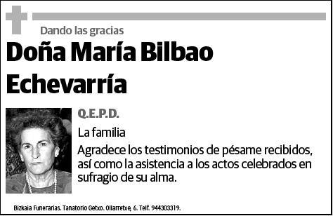 BILBAO ECHEVARRIA,MARIA