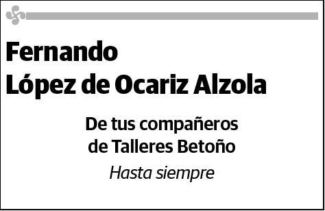 LOPEZ DE OCARIZ ALZOLA,FERNANDO