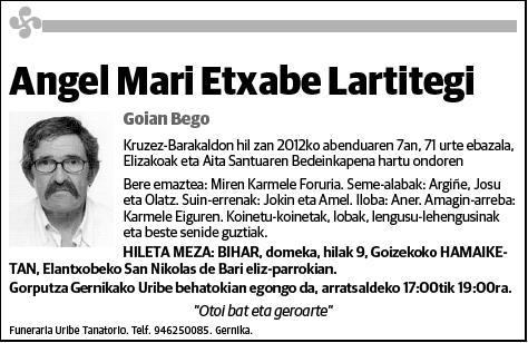 ETXABE LARTITEGI,ANGEL MARI