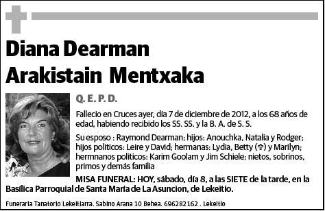 DEARMAN ARAKISTAIN MENTXAKA,DIANA