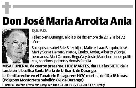 ARROITA ANIA,JOSE MARIA