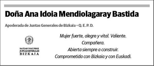 MENDIOLAGARAY BASTIDA,IDOIA