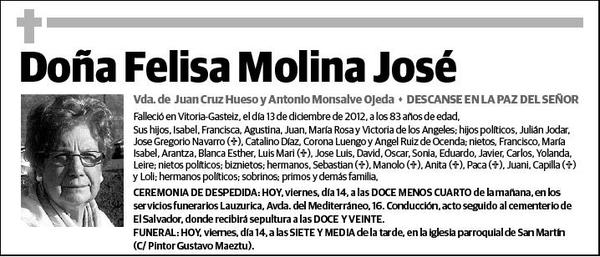 MOLINA JOSE,FELISA