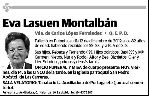 LASUEN MONTALBAN,EVA