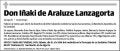 DE ARALUZE LANZAGORTA,IÑAKI