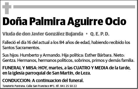 AGUIRRE OCIO,PALMIRA
