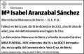 ARANZABAL SANCHEZ,HERMANA Mª ISABEL