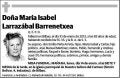 LARRAZABAL BARRENETXEA,MARIA ISABEL