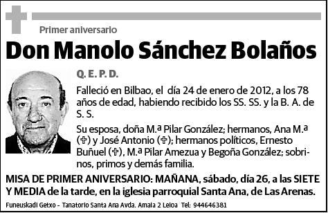 SANCHEZ BOLAÑOS,MANOLO