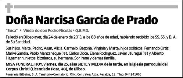 GARCIA DE PRADO,NARCISA