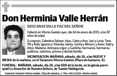 VALLE HERRAN,HERMINIA