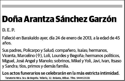 SANCHEZ GARZON,ARANTZA