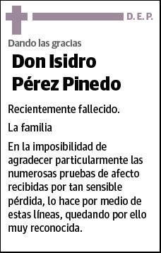 PEREZ PINEDO,ISIDRO