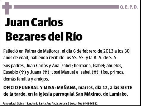 BEZARES DEL RIO,JUAN CARLOS
