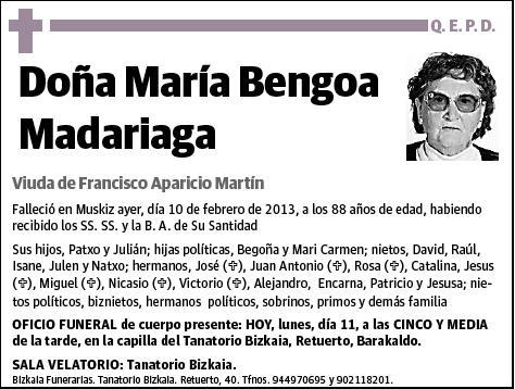 BENGOA MADARIAGA,MARIA